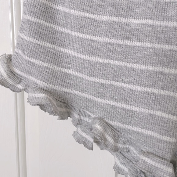 Xhiliration gray and white striped sleepwear shorts - Picture 2 of 4